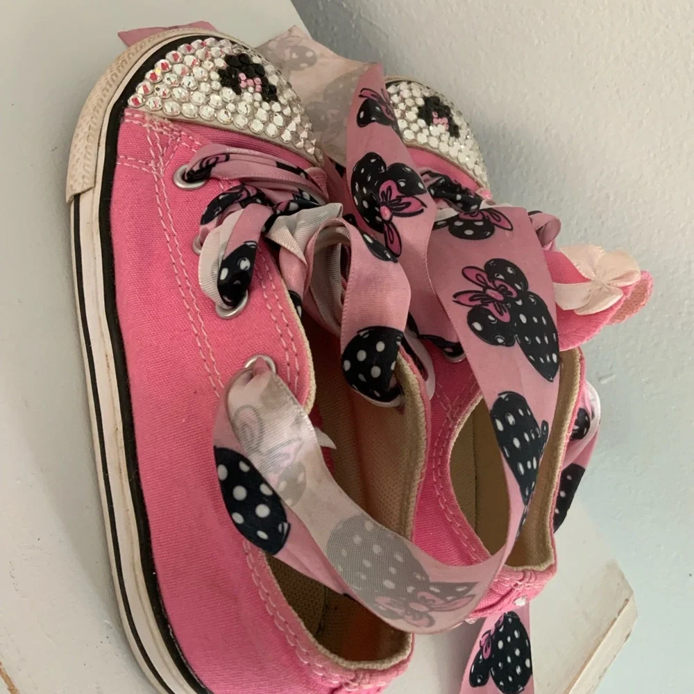 Mini Mouse Toddler Girls Bling Rhinestone Converse Sneakers